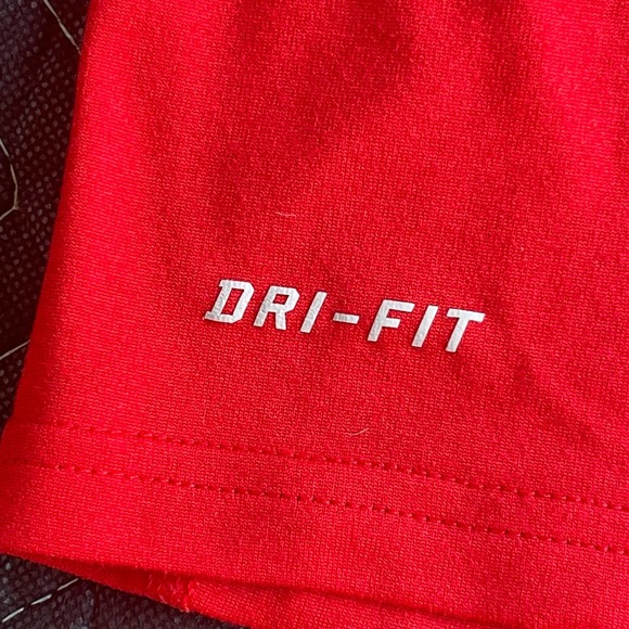 Nike Shirt Mens Large Red Just Do It Warriors Tee Dri-fit Short Sleeve - Picture 5 of 13